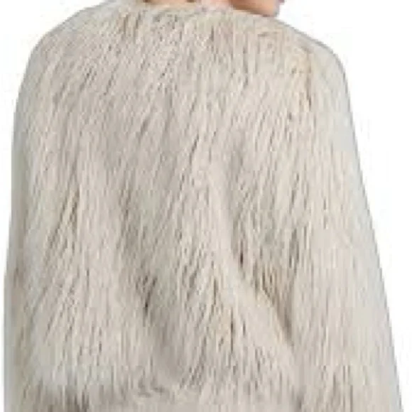 Dynamite Shaggy Faux Fur Jacket Cream Glam Layer - Picture 2 of 8
